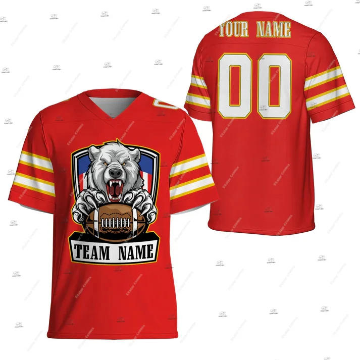 Custom Name Gradient Multicolour Soccer Team Clothes Football Jersey V-Neck T-Shirts Vintage Retro 3DPrint Summer Short Sleeve K