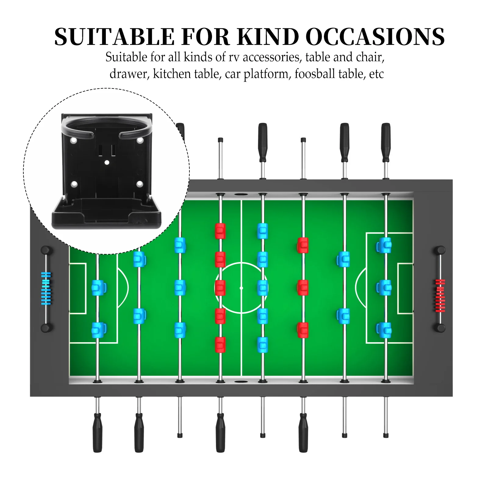 2 قطعة فووسبالل الجدول حامل الكأس البلاستيك شرب زجاجة تخزين الرف تصاعد الجانب إصلاح ل Rv اكسسوارات طاولة المطبخ #5