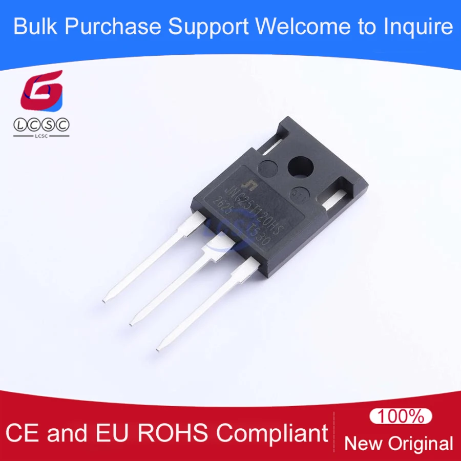 10Pcs/Original JNG25T120HS 277W 50A 1.2kV TO-247 Single IGBTs Transistor Higher System Efficiency