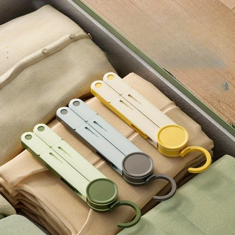 

Foldable Travel Hangers Set Portable Compact Clothes Hangers for Luggage Closet Space-Saving Folding Design For Home Travel Use