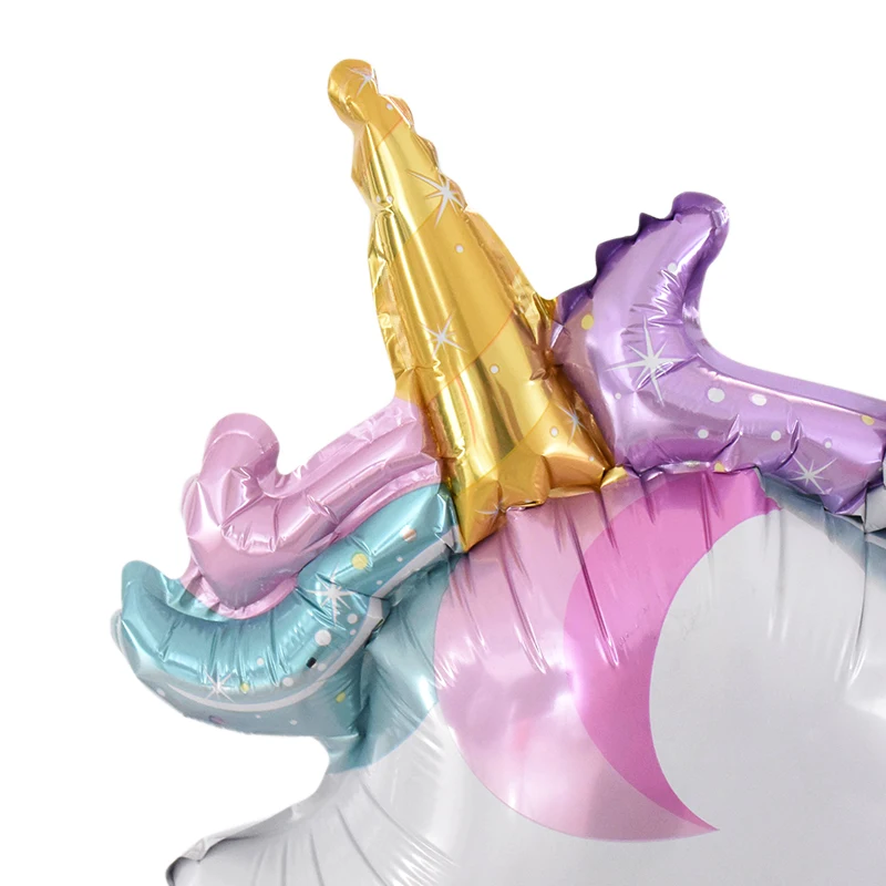 4D Large Cartoon Standing Unicorn Foil Balloons for Birthday Party Decorations Baby Shower Rainbow Unicorn Balloon Kids Gift