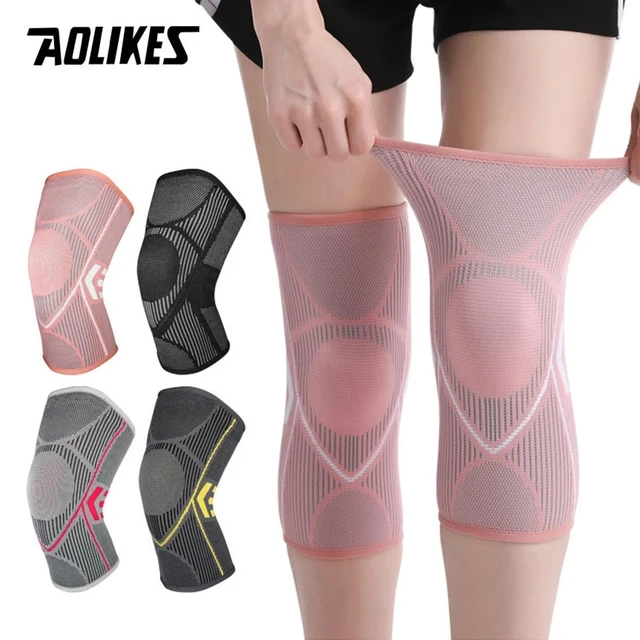 AOLIKES 1 szt. Orteza stawu kolanowego wsparcie dla stawów artretycznych nylonowe rękawy uciskowe do fitnessu sportowego nakolanniki kolarstwo ochraniacz do biegania