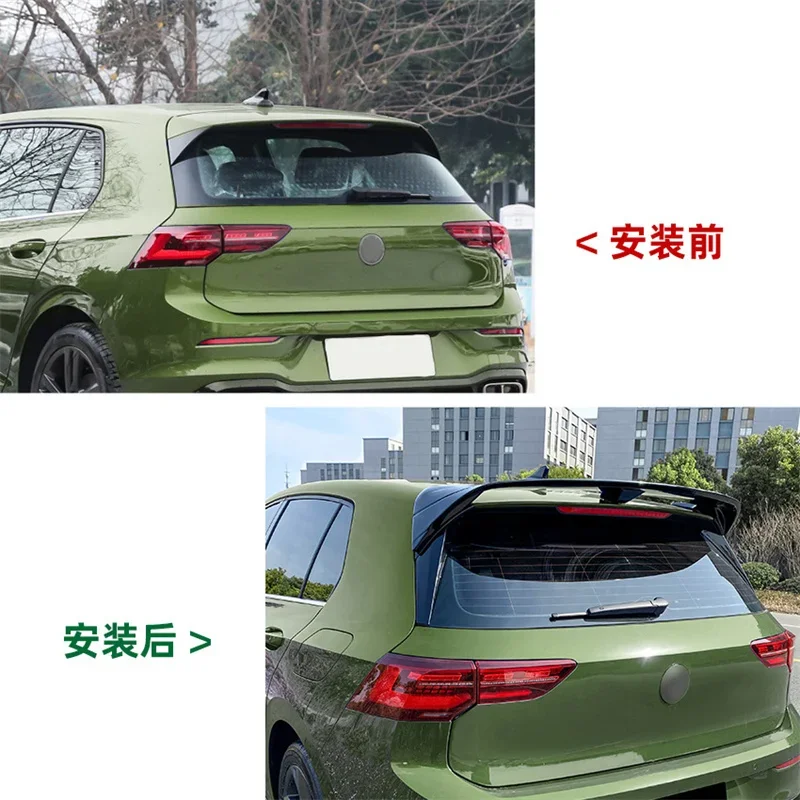 Rear Trunk Boot Spoiler Wing CS Style Roof Spoilers Tail Tailgate Splitter Lip  for VW Golf 8 MK8 GTI GTD R 2020+ Top Wing