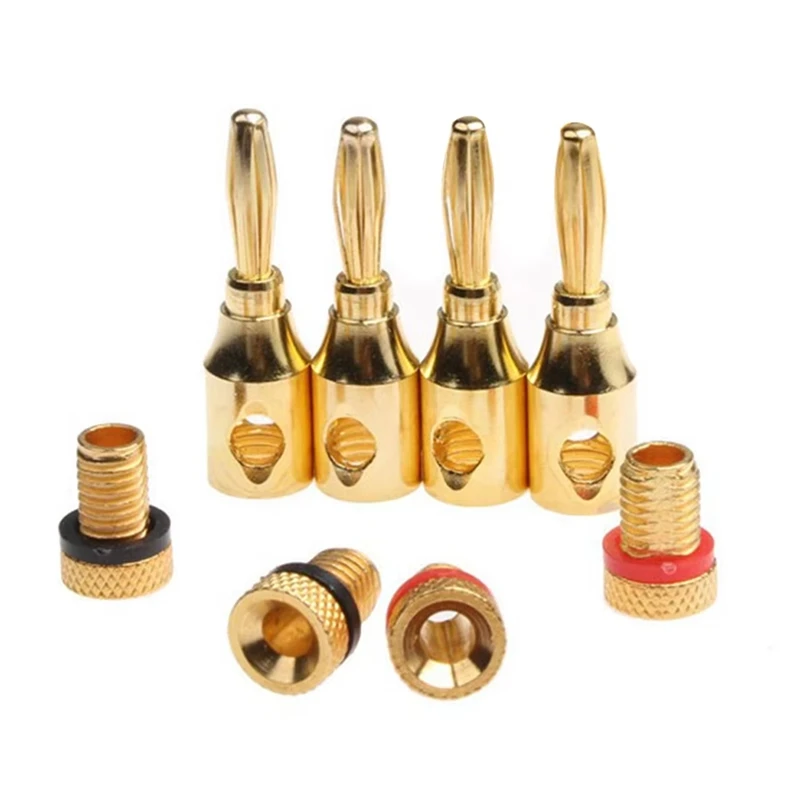 24pcs 4mm Gold-Plated Musical Cable Wire Banana Plug Audio Speaker Connector Musical Speaker Cable Wire Pin Connector-ABFB view 6