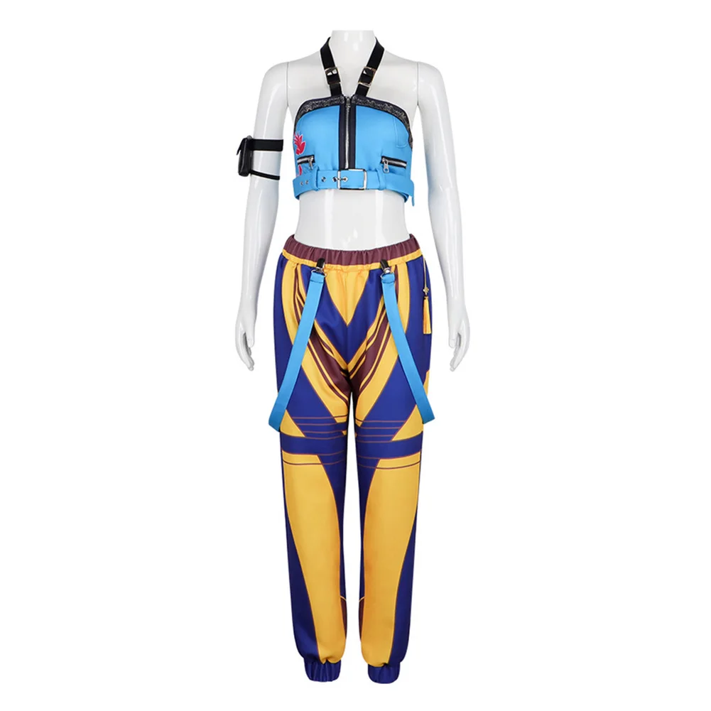 2025 Cartoon Demon Hunter of KPop Cosplay Zoey Top Pants Disguise Roleplay Costume Outfit Halloween Carnival Suits For Women