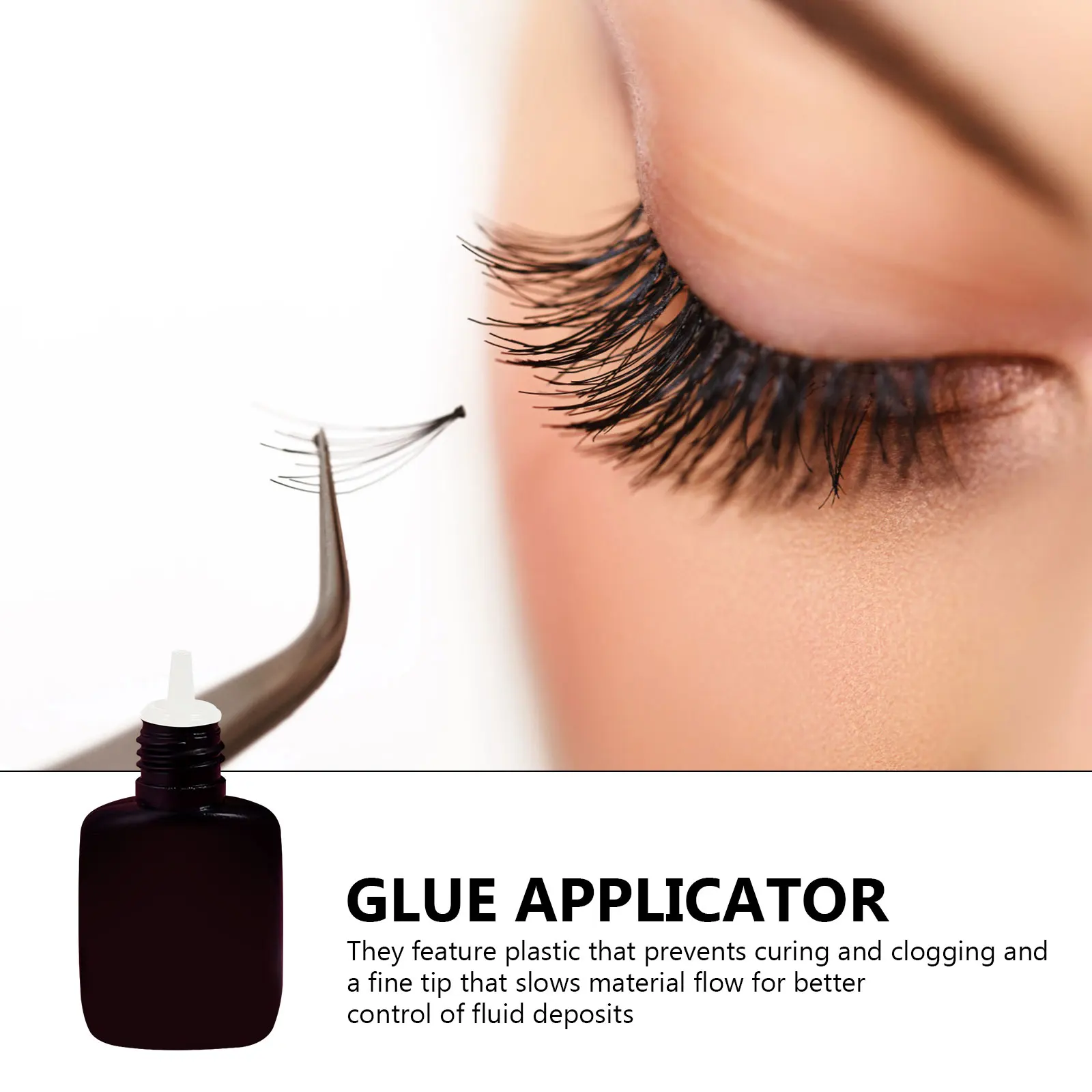 

100 PCS Glue Bottle Stopper Caps Refill Eyelash Tips Plug Grafting Replacement Plugs Cork