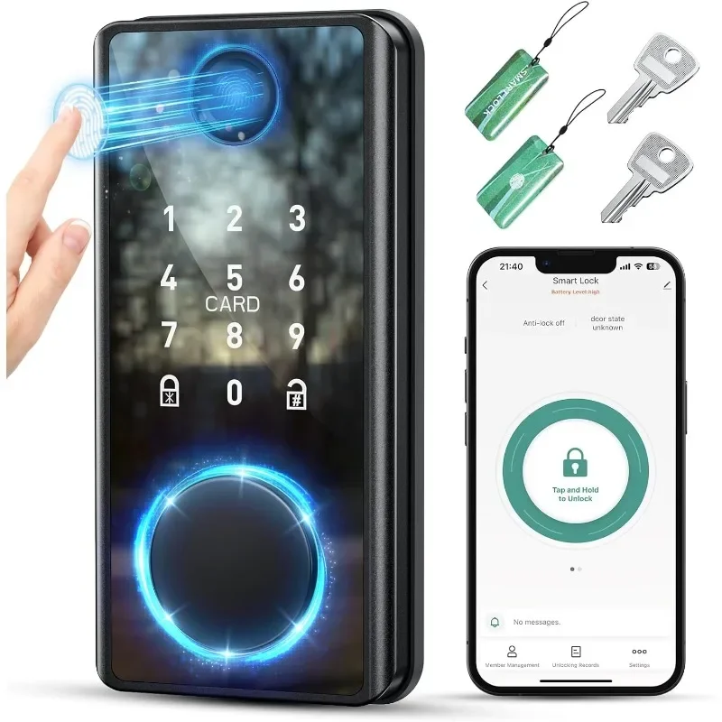 #For Keyless Entry Door Lock with Keypad - Fingerprint Door Lock - Smart Locks for Front Door - Electronic Keypad Smart Deadbolt