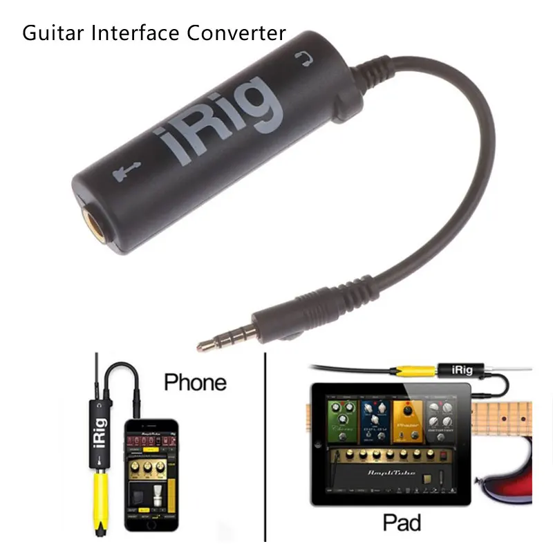 Guitar Interface Ring Converter, Substituição Guitar Audio Port, Útil, 1 pc