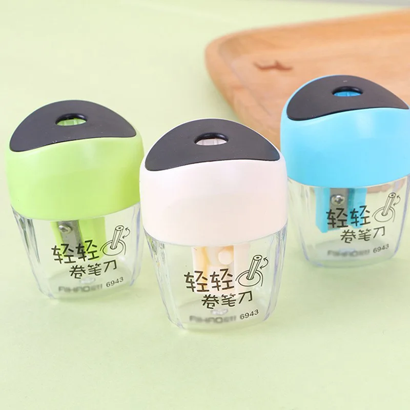 Multicolor Pencil Sharpener Effortless Rotation Pencil Sharpener Single Hole Pencils Cutter School Student Supplies