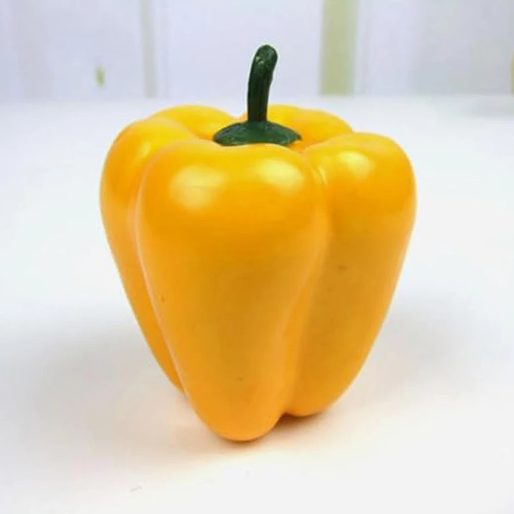 

12pcs Artificial Bell Pepper Simulation Vegetable Model Hotel Restaurant Home Decoration Ornament Photography Props