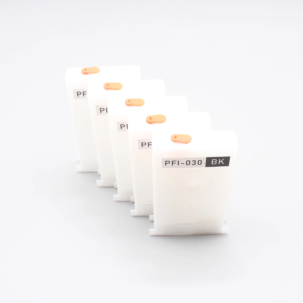 80ml/pcs 1Set 5Colors PFI-030 Refillable Empty Ink Cartridge No Chip for Canon TM-240 TM-340 TA-20 TA-30 printer