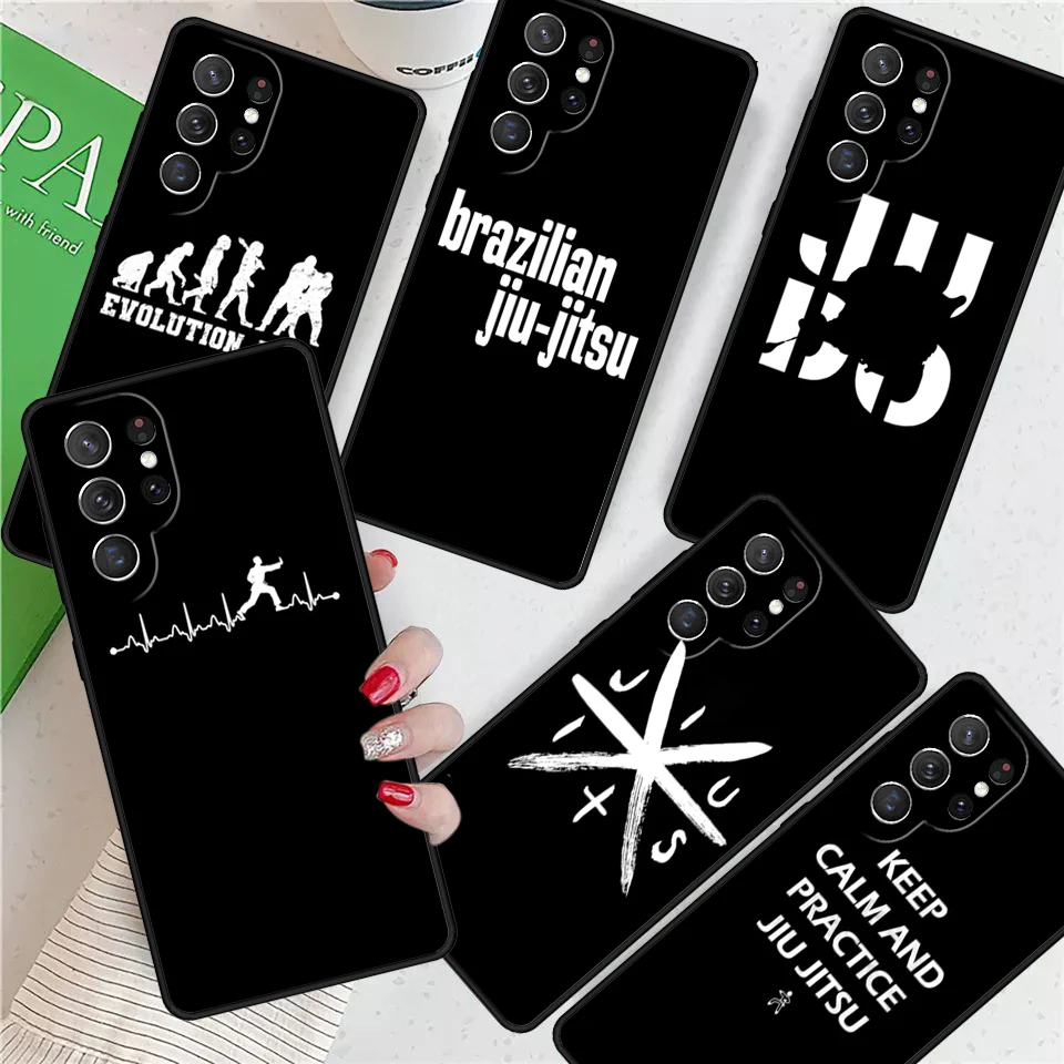 my heart beats for jiu jitsu For Samsung Galaxy S24 Ultra S21 S22 S8 S9 S10E Note 10 20 Plus FE S23 Phone case Cover Coque