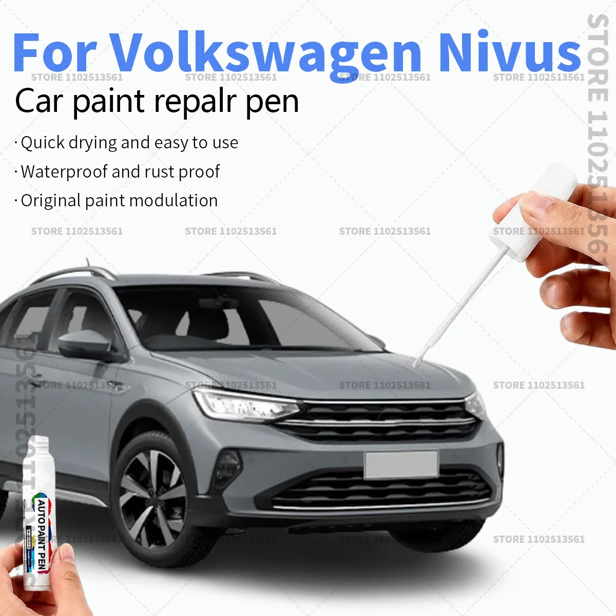 Car Paint Repair Marker Pen Quick Dry Scratch Remover Touch Up Coating Pen For Auto Accessories For Volkswagen Nivus White Black