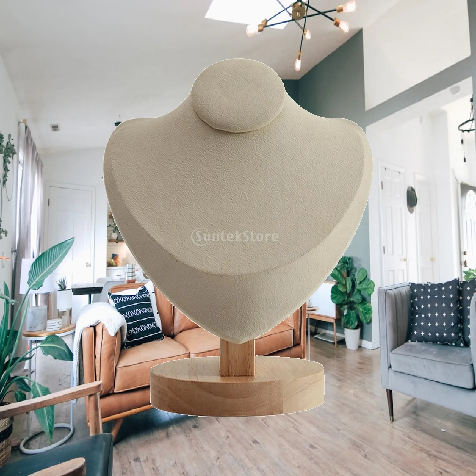 Necklace Display Bust Stand Scratch-Resistant for Countertop