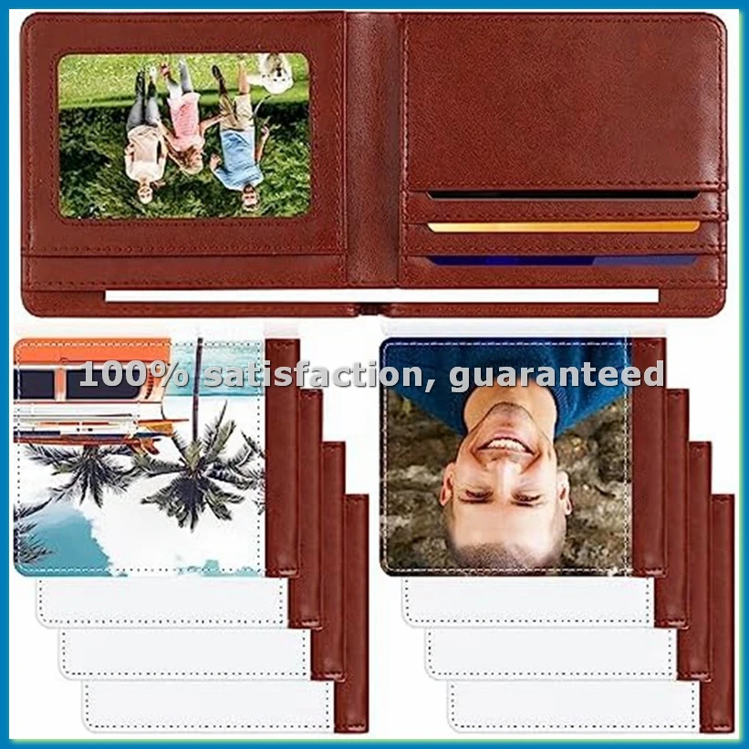 

Набор из 8 заготовок для сублимации: компактные кошельки-держатели для банковских карт под термотрансфер для Рождества, Дня отца, офиса - AT35