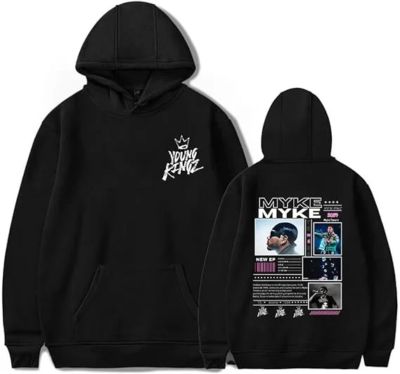 

Толстовка Myke Towers Merch для женщин и мужчин, классический пуловер с длинными рукавами, стильная модная уличная одежда