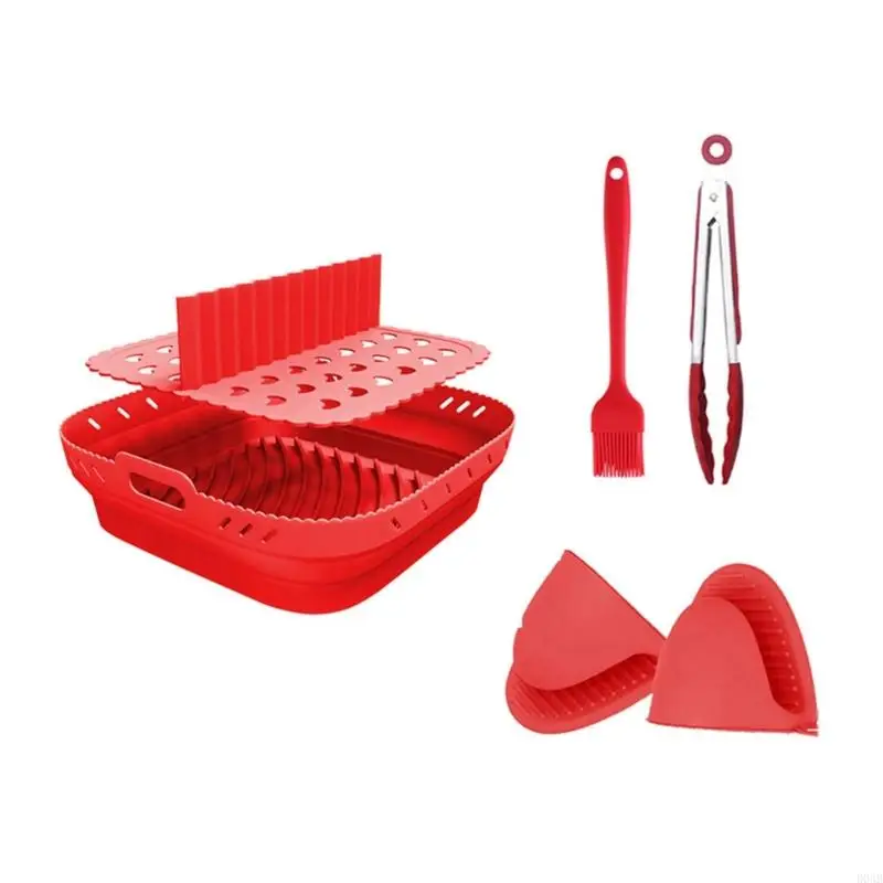 D0ab silicone air fryers liner tái sử dụng không khí có thể sử dụng được với các phụ kiện không khí chia