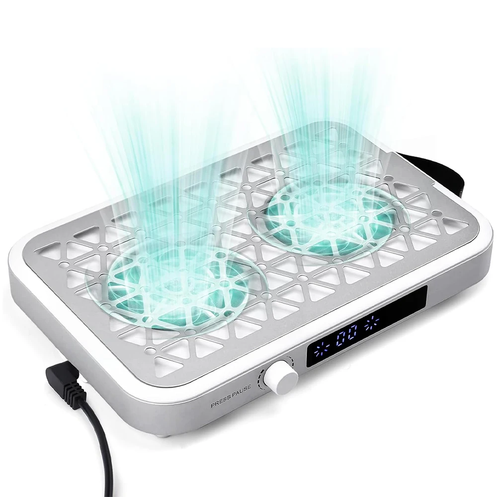 Estrattore professionale per collettore di polveri per unghie de polvo para unas con 2 ventole turbo potenti 1600PA Aspirapolvere portatile per unghie a 10 velocità