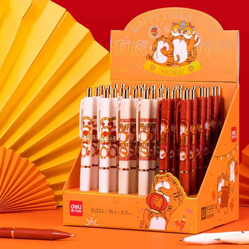 36pcs/lot Creative Tiger Mechanical Pencil Cute 0.5/0.7MM Drawing Writing Automatic Pen School Office Supplies