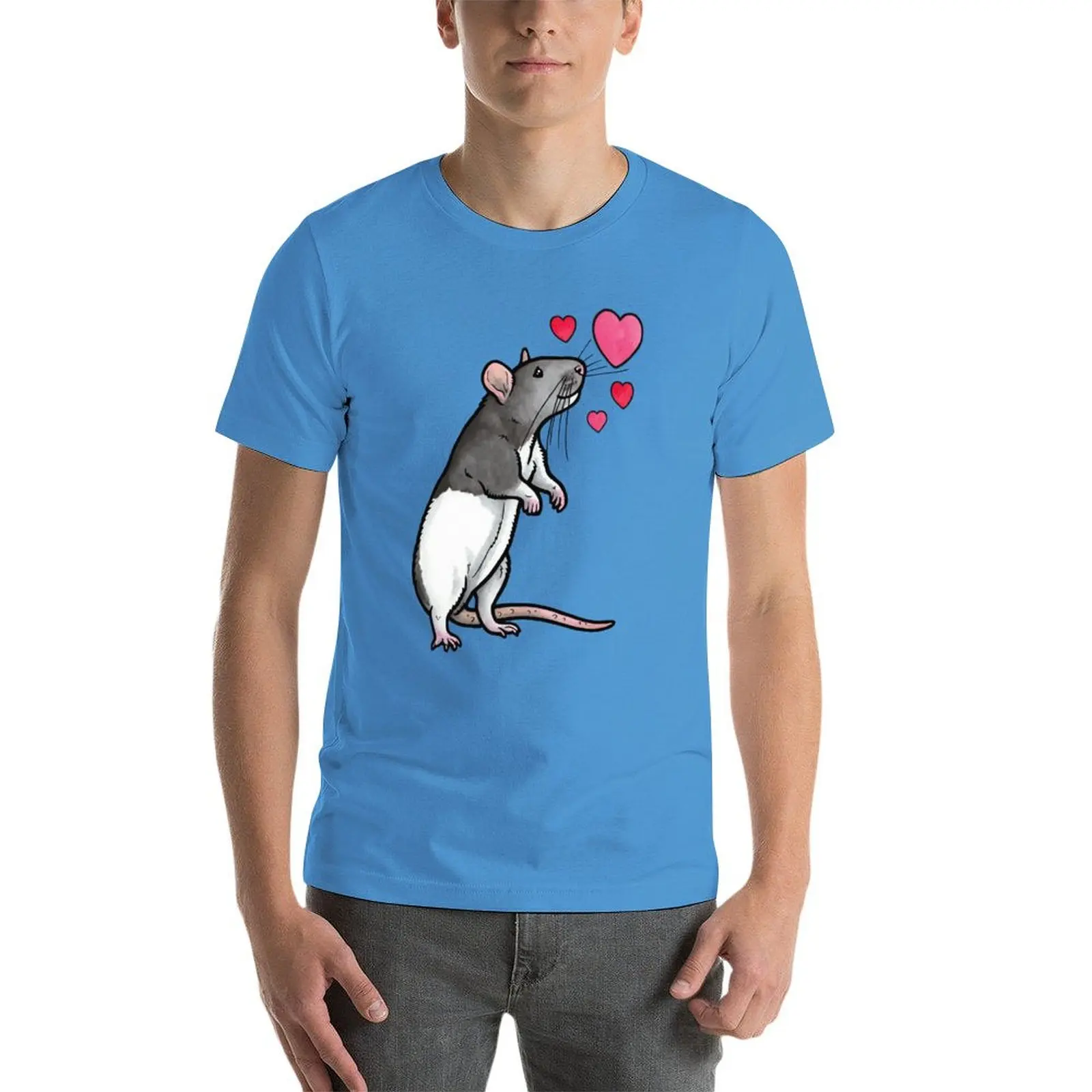 Hooded rat love (topear) T-Shirt oversized t shirt Oversized t-shirt T-shirt men