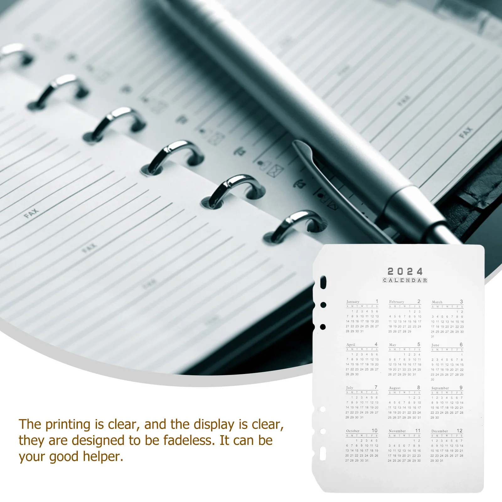 

2Pcs Replaceable Binder Dividers Practical PP Material Exquisite Workmanship Transparent Design Convenient Notebook