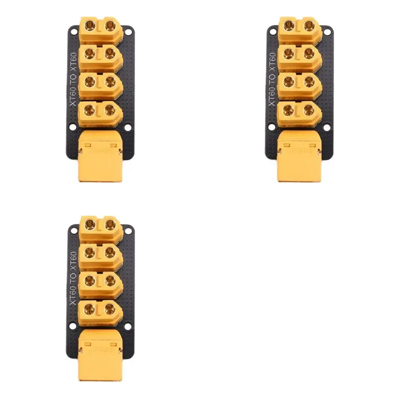 A93E-3X 200A Power Distribution Board 4 Channels XT60 Connector Male Female Plug 45X23mm PCB Welding Board Plate For RC Car