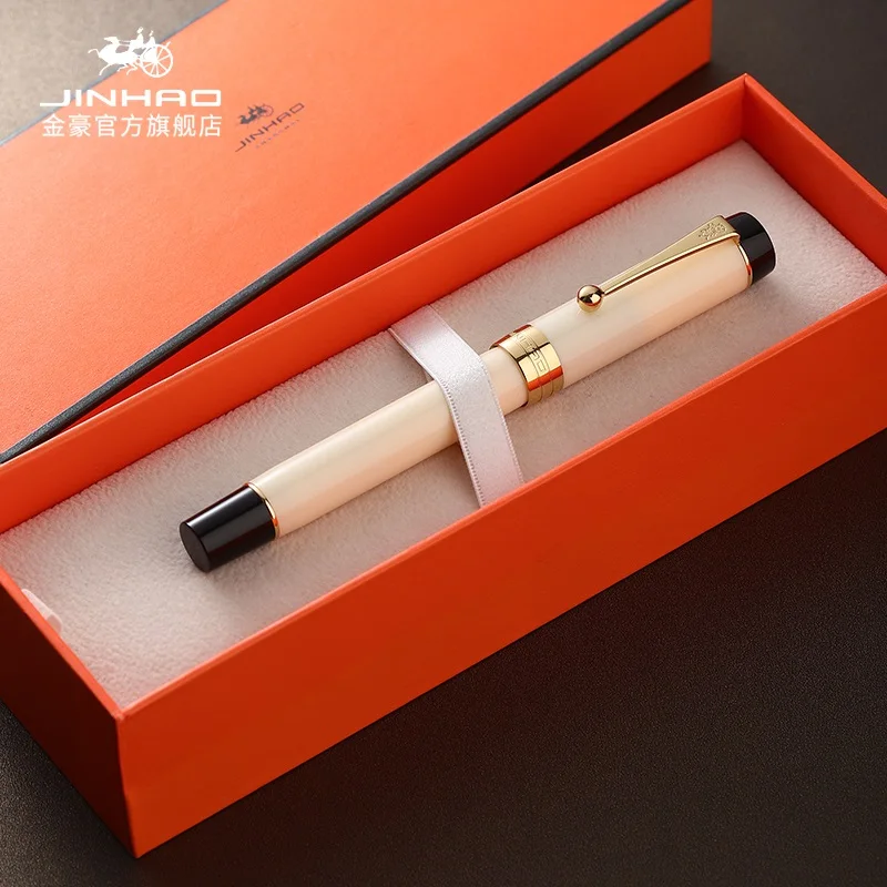 1 Uds Jinhao Century 100 pluma de punta chapada en oro regalos de papelería escolar para estudiantes de oficina de negocios para adultos