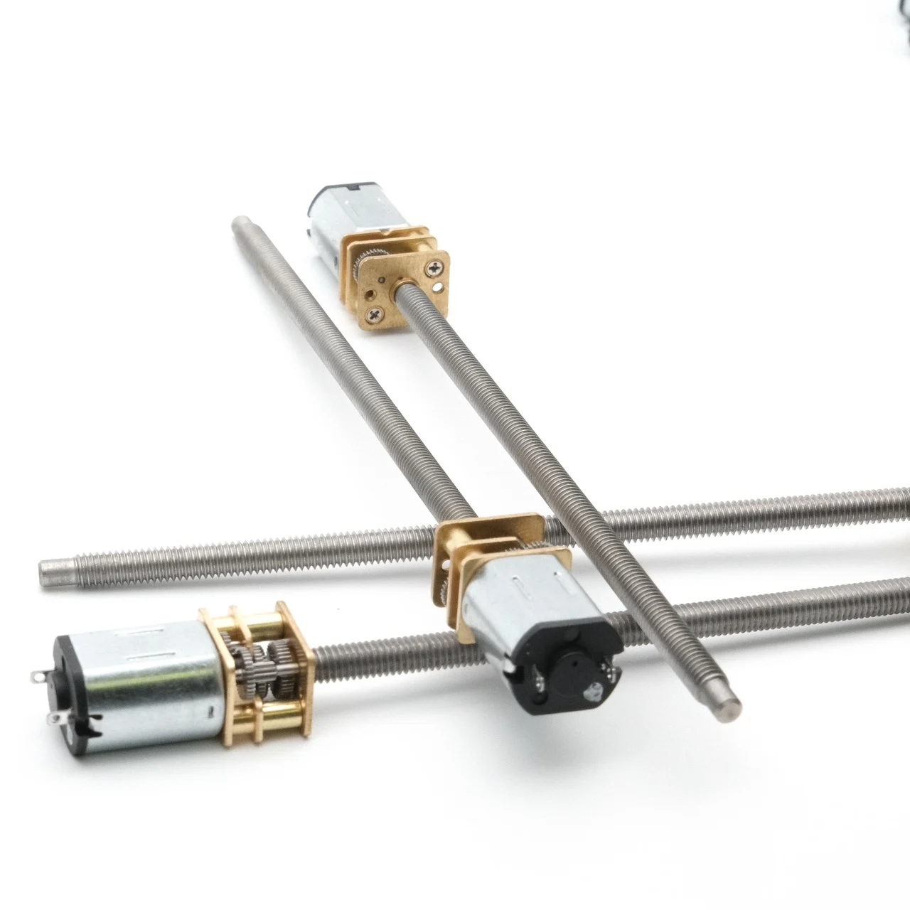 Threaded Screw Long Shaft N20 DC Gear motor 3V 6V 12V M4 100MM Magnetic Encoder DIY Model smart robot Door lock motor 30-600RPM