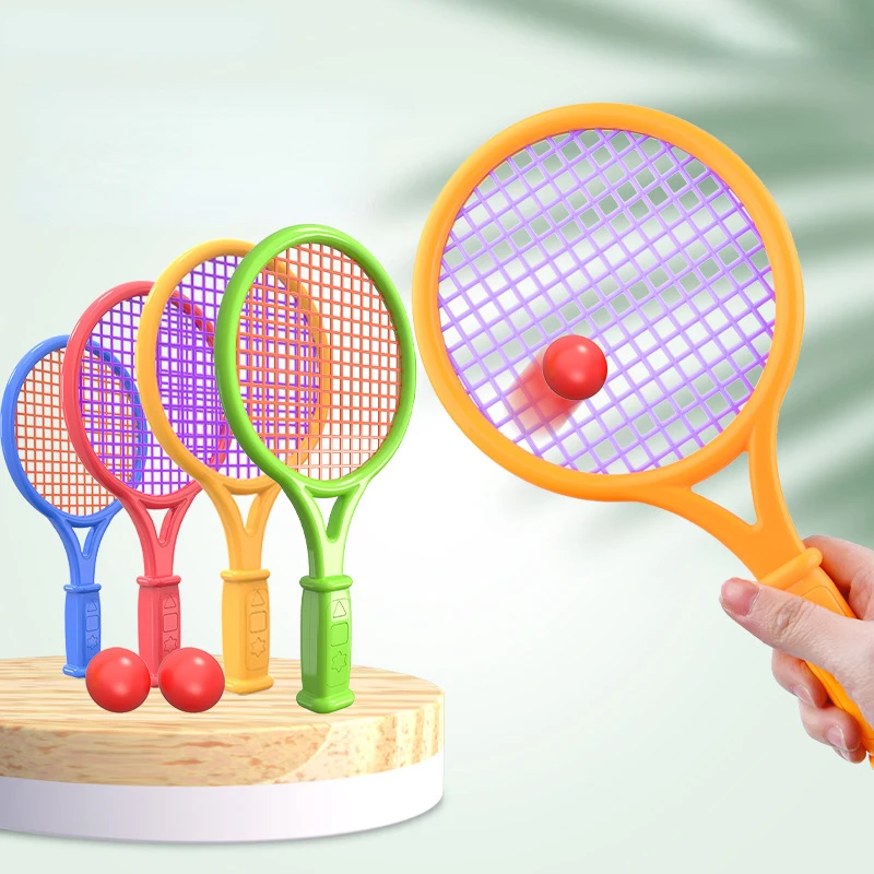 Kids Toy Tennis Racquet Set Children Funny Tenni with Balls for Home Garden Beach Outdoor School Training Sports