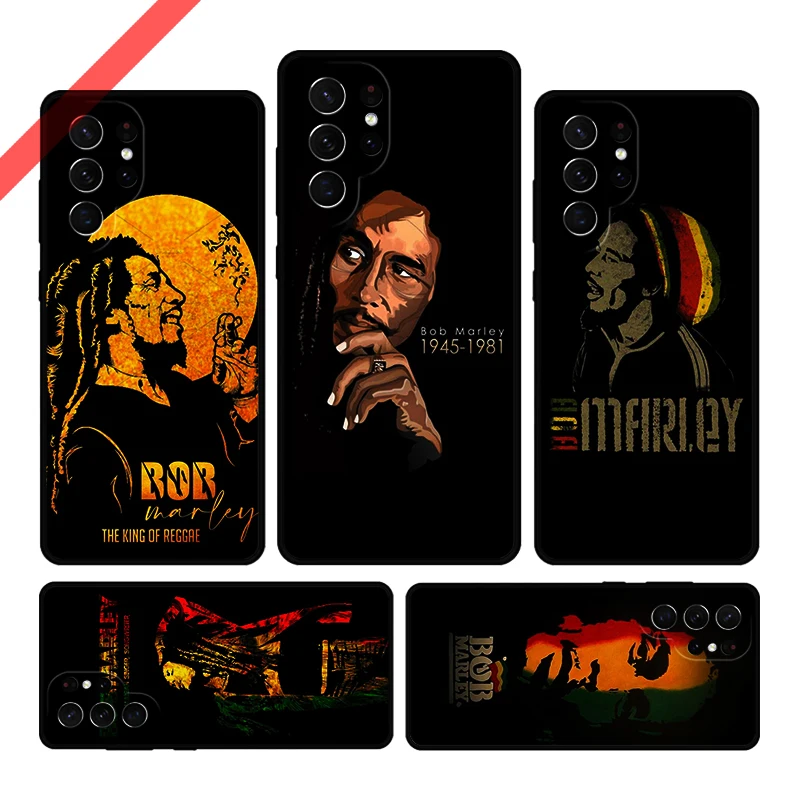 Bob Marley Quotes Rasta Reggae Phone Case For Samsung Galaxy S20 FE S21 S10 S23 Plus S24 S22 Ultra Note20 Note10 S9 S8 Cover