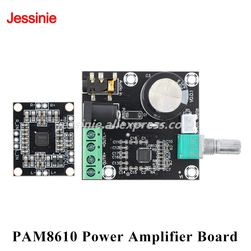 1-5 Stück PAM8610 Digitales Audio-Verstärkerplatinen-Modul 2*15W Zweikanal-Stereo-Klasse-D-Audioverstärkerplatine mit Lautstärkeregelung