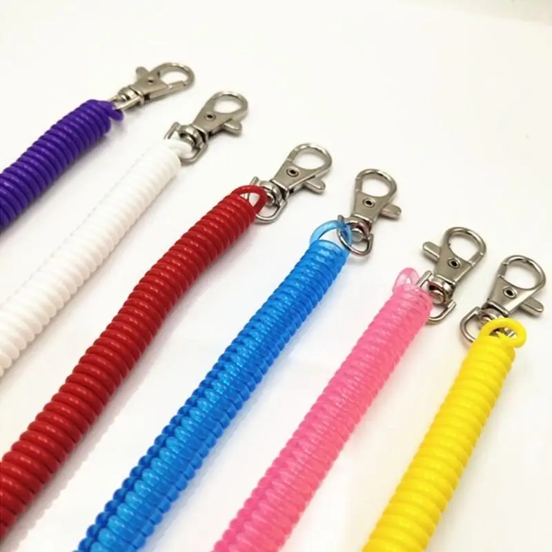 31BF Colorful Elastic Coil Springs Keychain for Secure and Convenient Access