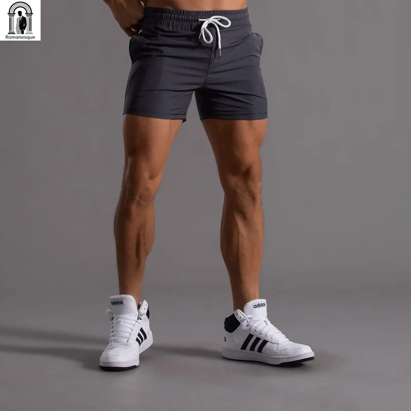 

Men's Slim Fit Casual Shorts Drawstring Waist Quick Dry Sports Shorts Multi Color Options Male Streetwear Beach Short Pants