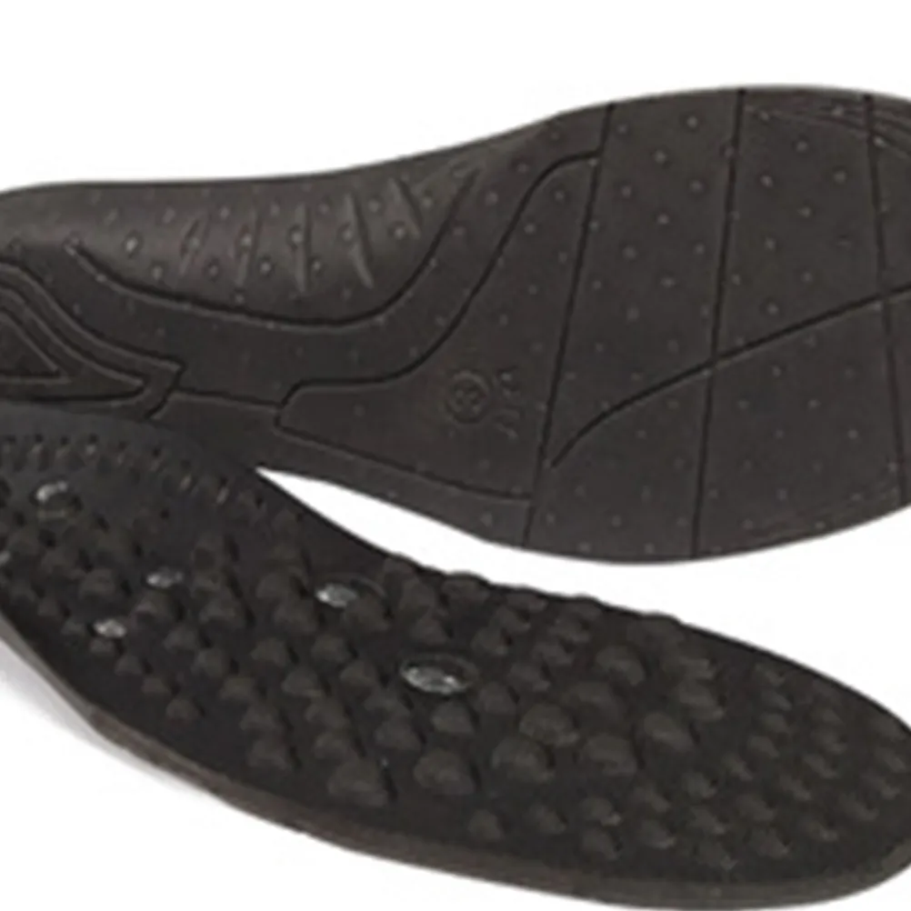 

1 пара стельок для магнитной терапии с поддержкой свода стопы, массажные стельки для ухода за ногами, подходят для мужчин и женщин, размер L 45-47, черные