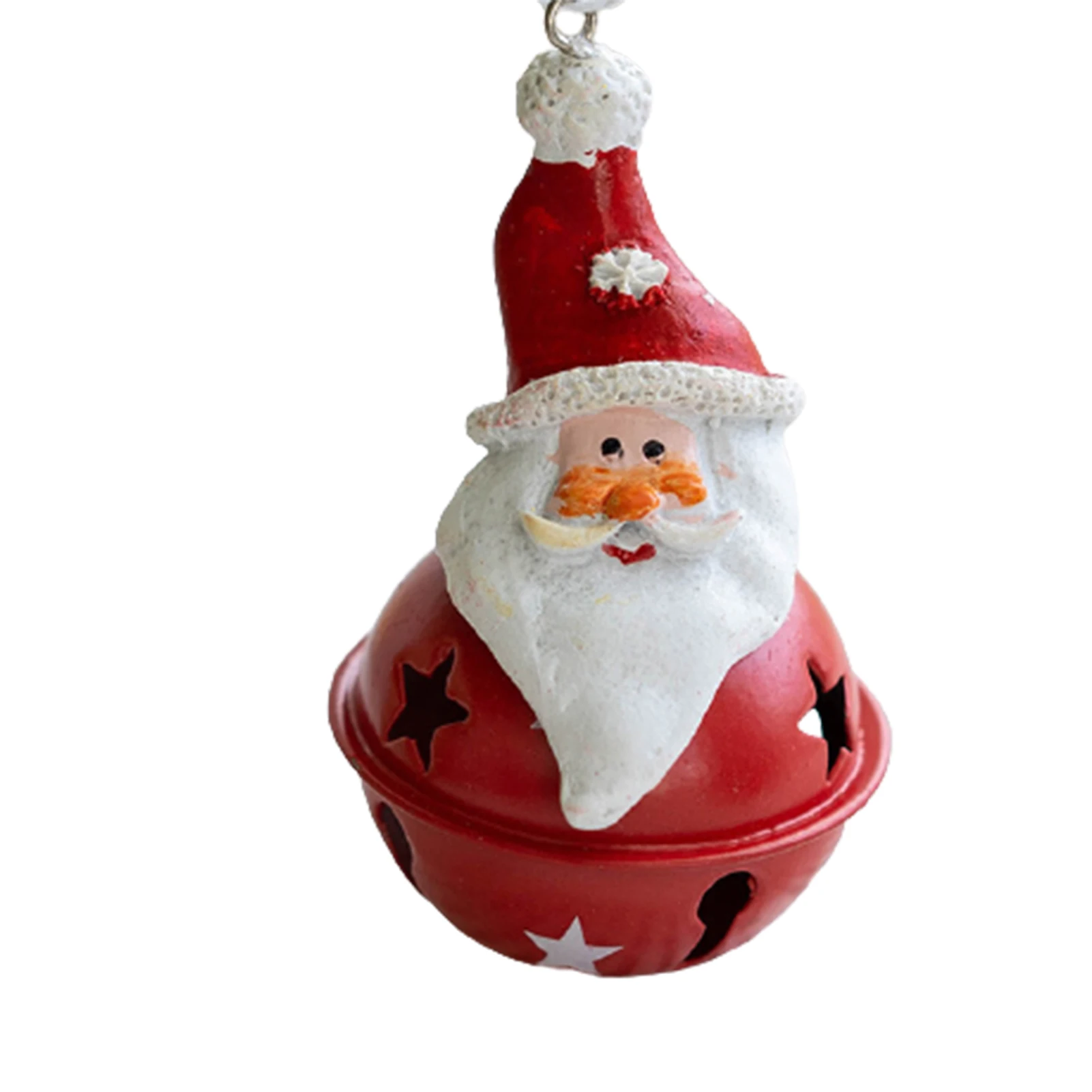 Santa Claus Shape Jingle Bells Santa Snowman Reindeer Bell Art for Christmas Tree or Xmas Pet Pendant Christmas Tree Wreath DIY