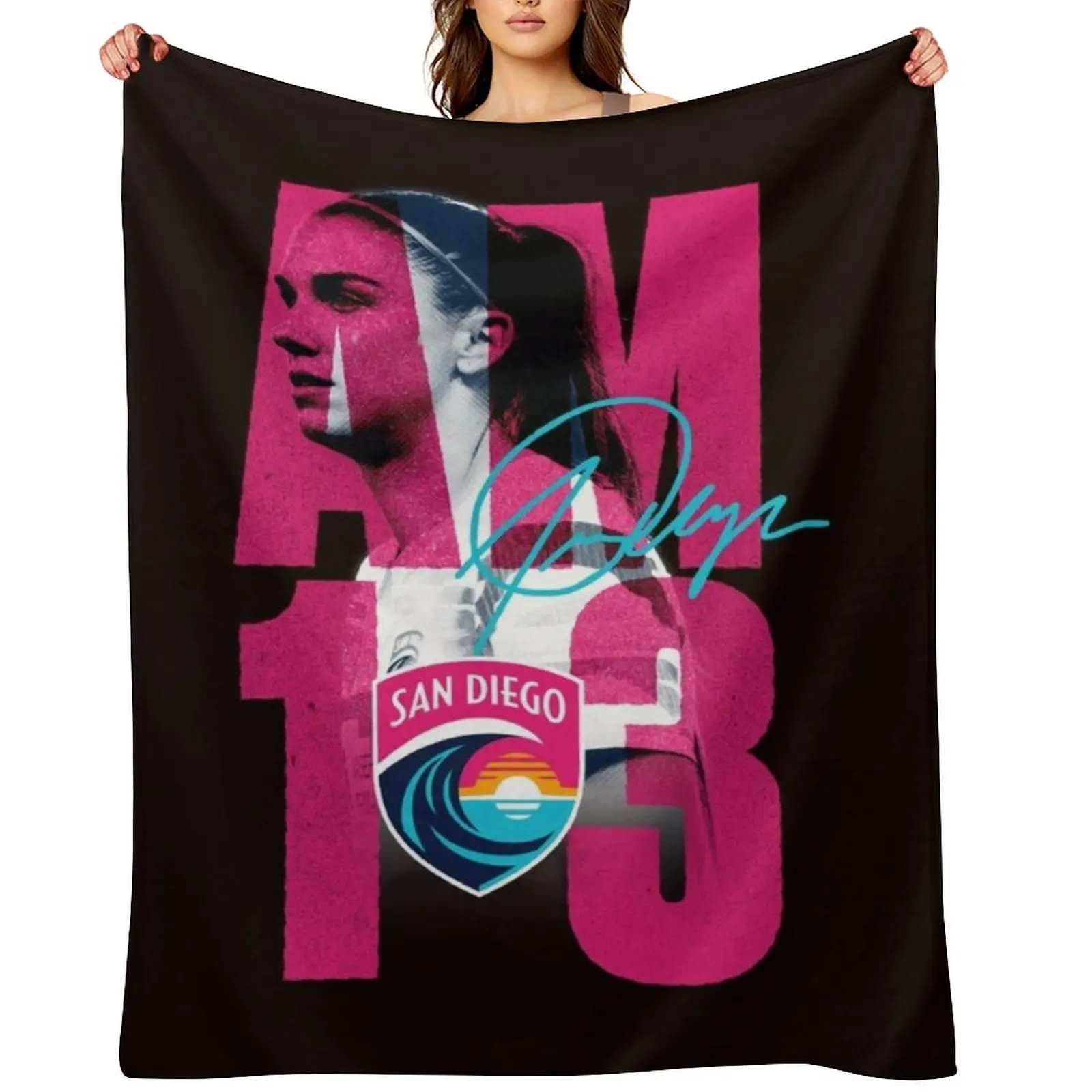 NWSL Alex Morgan رمي بطانية أريكة عملاقة Retros هدايا عيد الميلاد بطانيات هدية مضحكة #1