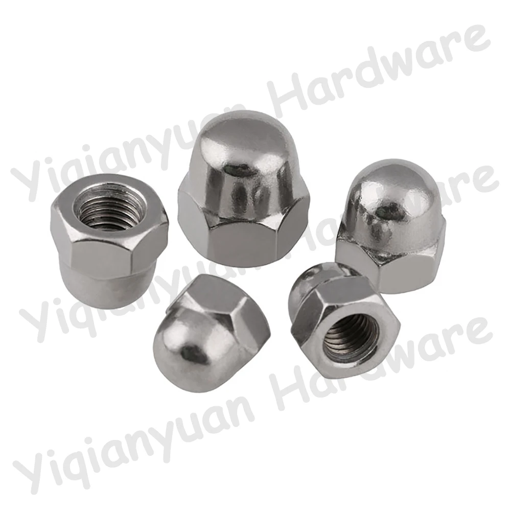 Yiqianyuan DIN1587 GB923 6. #   8 #   10 #   Nakrętka sześciokątna kopułkowa ze stali nierdzewnej SUS304, gwint UNC UNF 1/4''-3/4''
