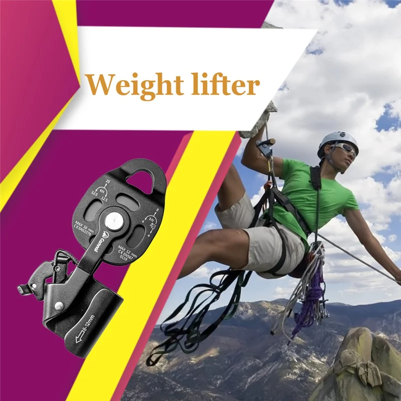 Camnal Climbing Pulley Professional Rock Climb Accessory Firm Load-Bearing Ascender Lifter Equipment For Outdoor Sport Rescue