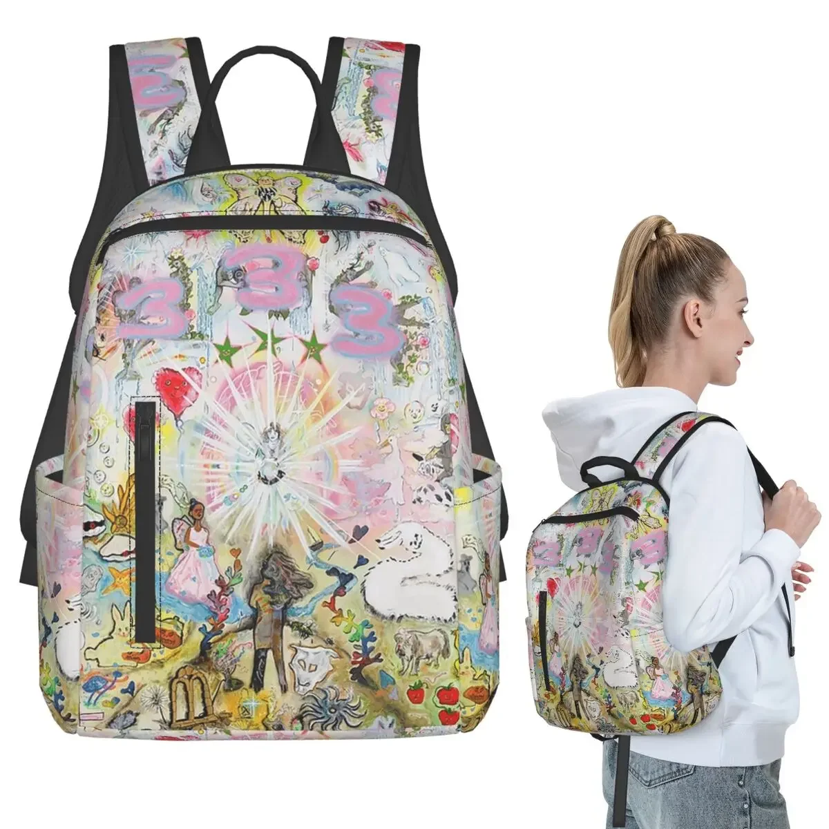 Drain Gang Bladee 333 Album Cov Backpack Student BookBag Kids School Bag Laptop Shoulder Bags Men Women
