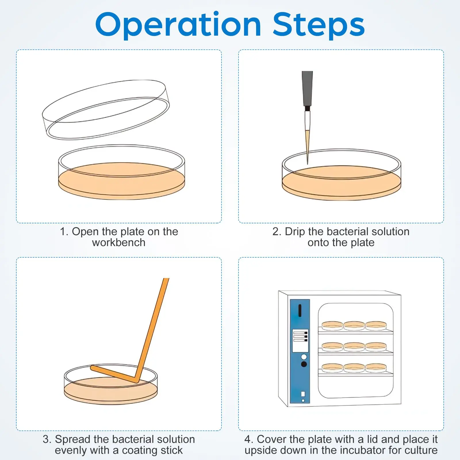 20 Pcs Cover Nutrient Agar Plate Child Pre Made for Science Cubes Laboratory Culture Dish