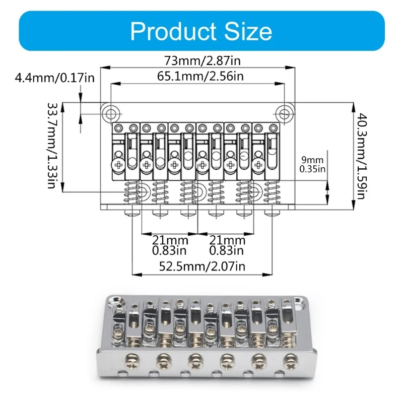 G92F 6 String Fixed Bass Bridge Electric Bass Bridge Guitar Fixed Bridge Guitar Bridge Zinc Alloy Texture Suitable for Guitar