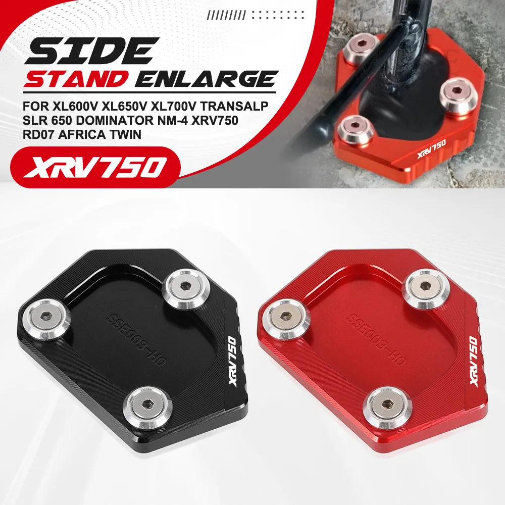 

For Honda XL600V XL650V XL700V Transalp SLR 650 Dominator NM-4 XRV750 RD07 Africa Twin Side Stand Kickstand Enlarger Pad