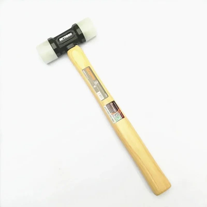 32mm / 35mm Nylon Hammer Leathercraft Carving Hammer with White Wax Wood Handle DIY Installation Hammer Repairing Tools