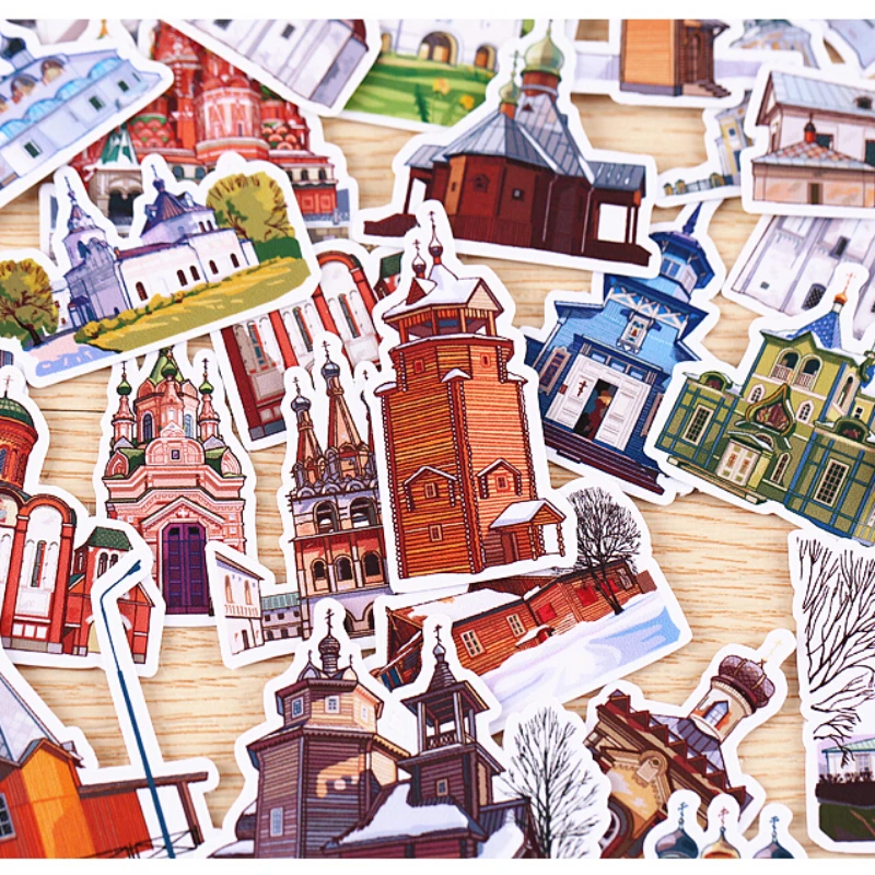 34pcs Creative Kawaii Self-made Send You A Dream City / Castle Beautiful Stickers /decorative Sticker /DIY Craft Photo Albums