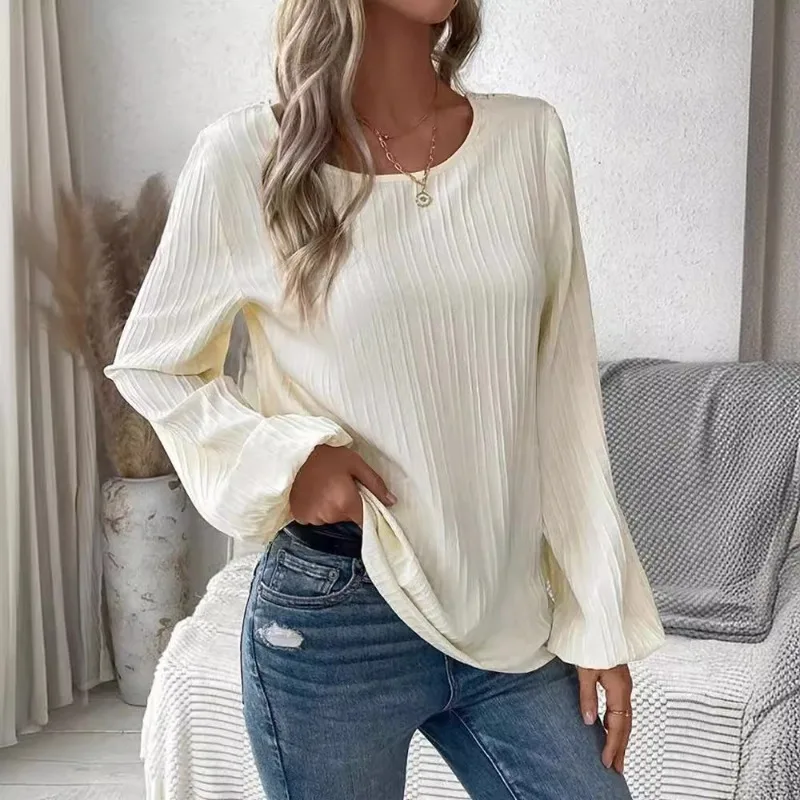 Summer New Fashion Temperament Women\'s Clothing Lace round Neck Casual Loose Top