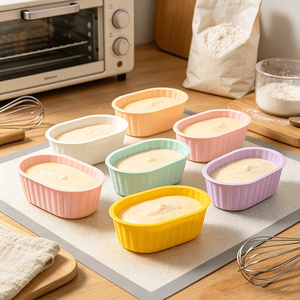 Juego de 5 moldes de silicona premium para freidora de aire, tazas antiadherentes de fácil desmolde para huevos, muffins y cupcakes