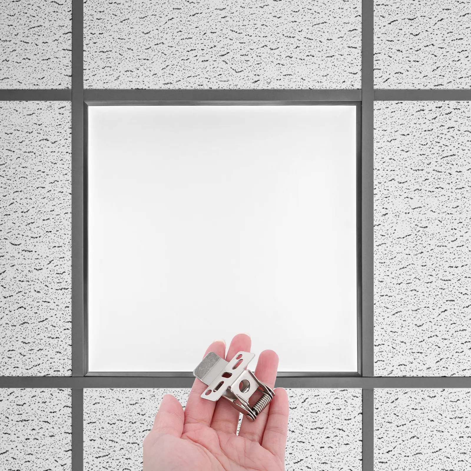 20Pcs Secure Lighting Clips Recessed Light Fixtures Easy Installation Sturdy Iron Construction Flush Mount Light Clips Universal