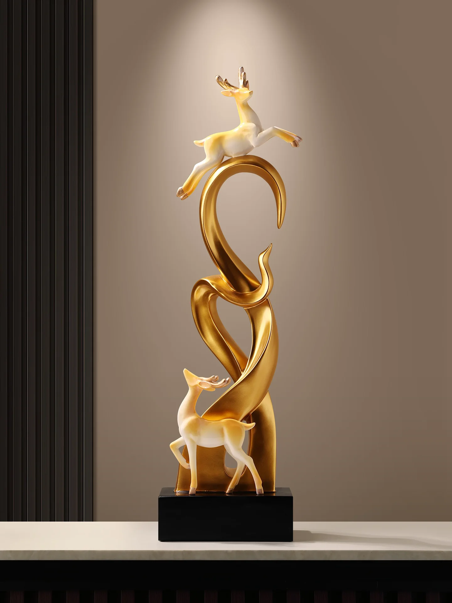 PYH Fengsheng Shuiqi Home Entry Entrance Ornament Light Luxury High-end Living Room Deer Alcove High-end Niche