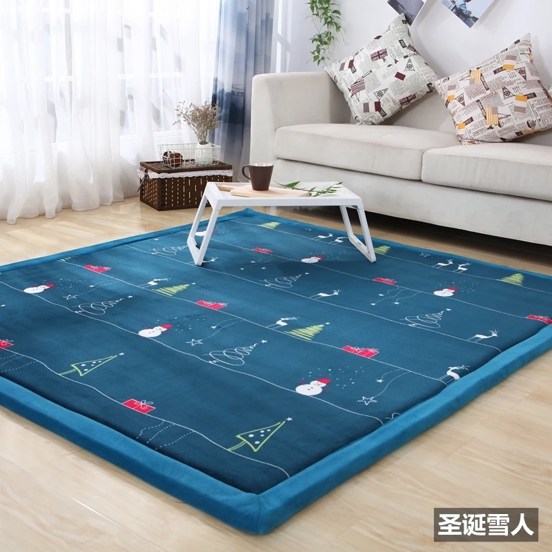 

Tatami thick 3cm carpet coral fleece bedroom living room carpet bay window mat bedside carpet children's room baby crawling mats