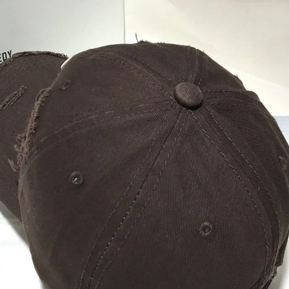 

Cotton OverSize Baseball Cap Washable Letters Vintage Duck Tongue Cap Korean Style Comfortable Large Head Circlet Cap